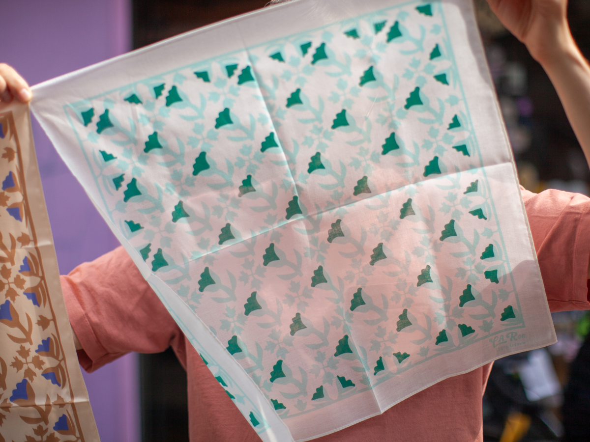 RON'S BIKES TULIPS & HOLLY BANDANA