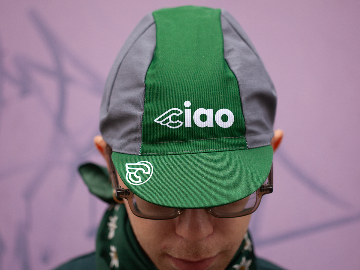 CINELLI HAT LOGOTYPE GREEN & GRAY