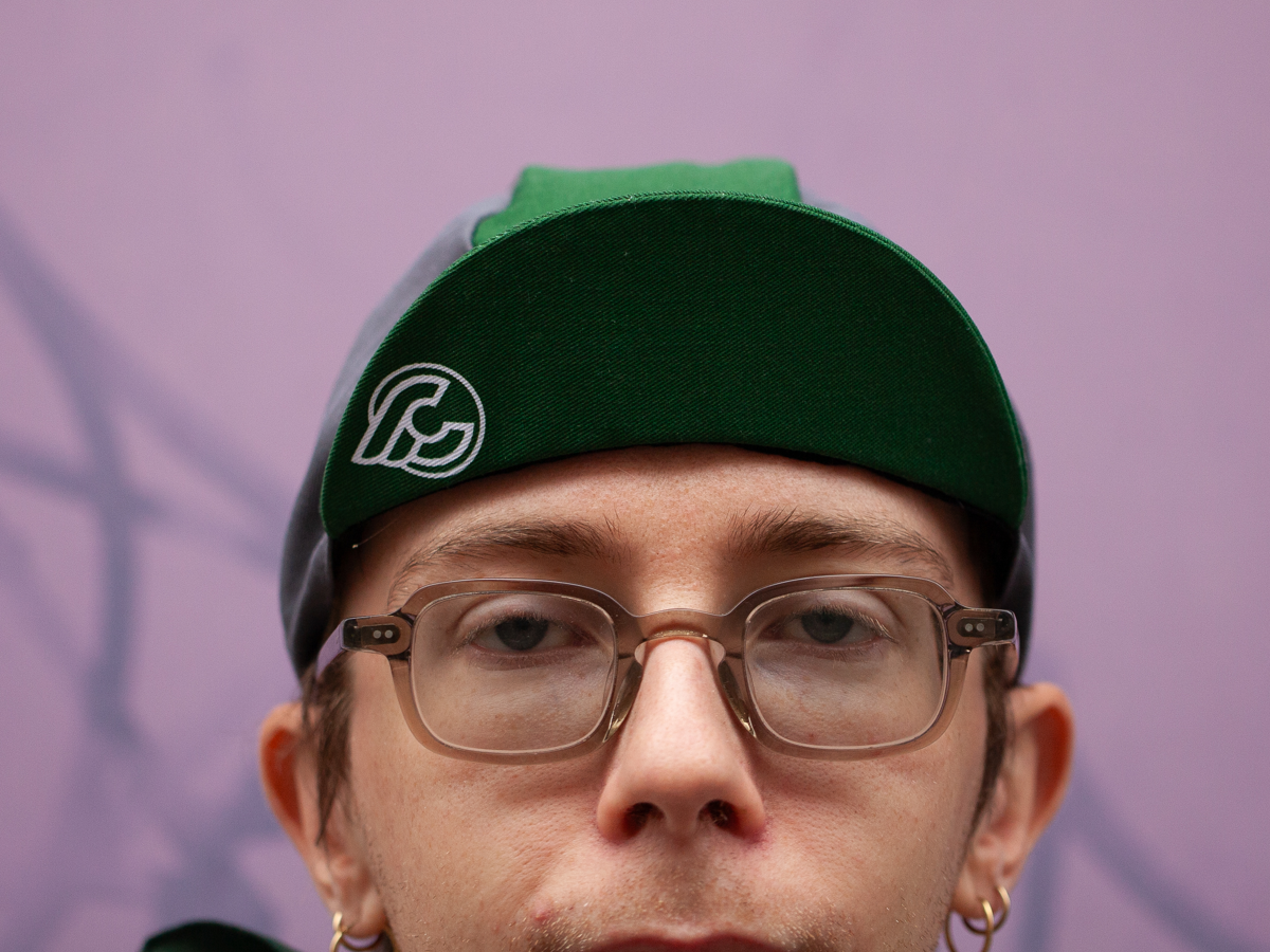 CINELLI HAT LOGOTYPE GREEN & GRAY