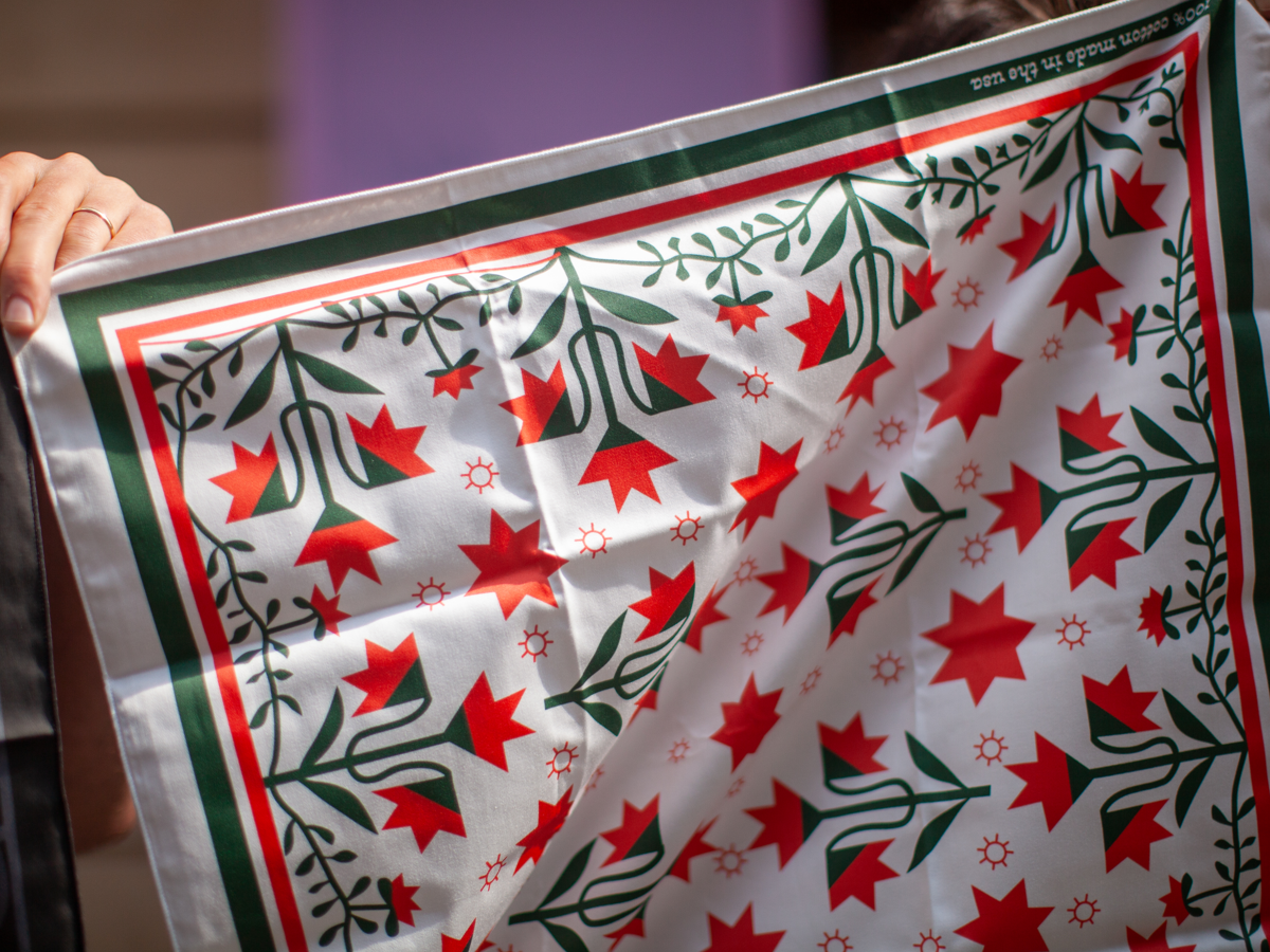 RON'S BIKES TULIPS & HOLLY BANDANA