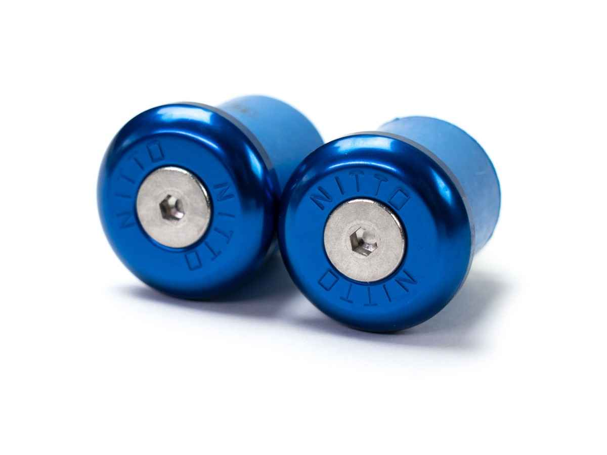 Nitto Bar Ends — Blue 24Mm