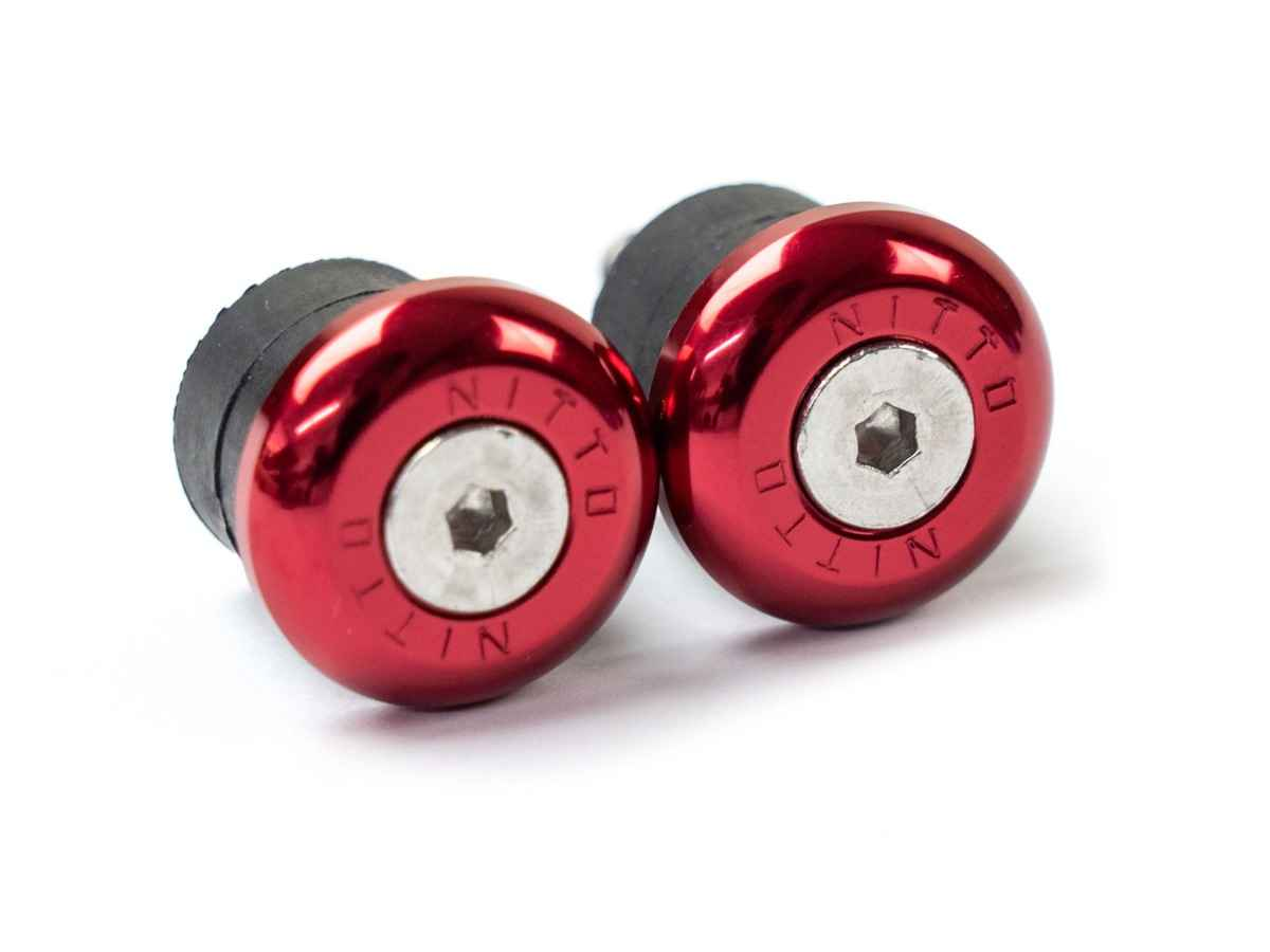 Nitto Bar Ends — Red 22Mm