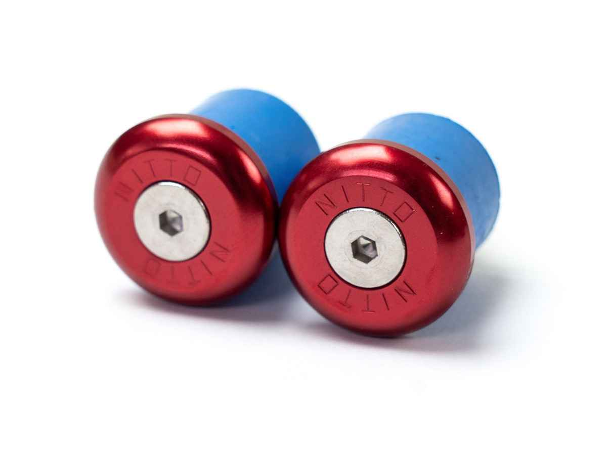 Nitto Bar Ends — Red 24Mm