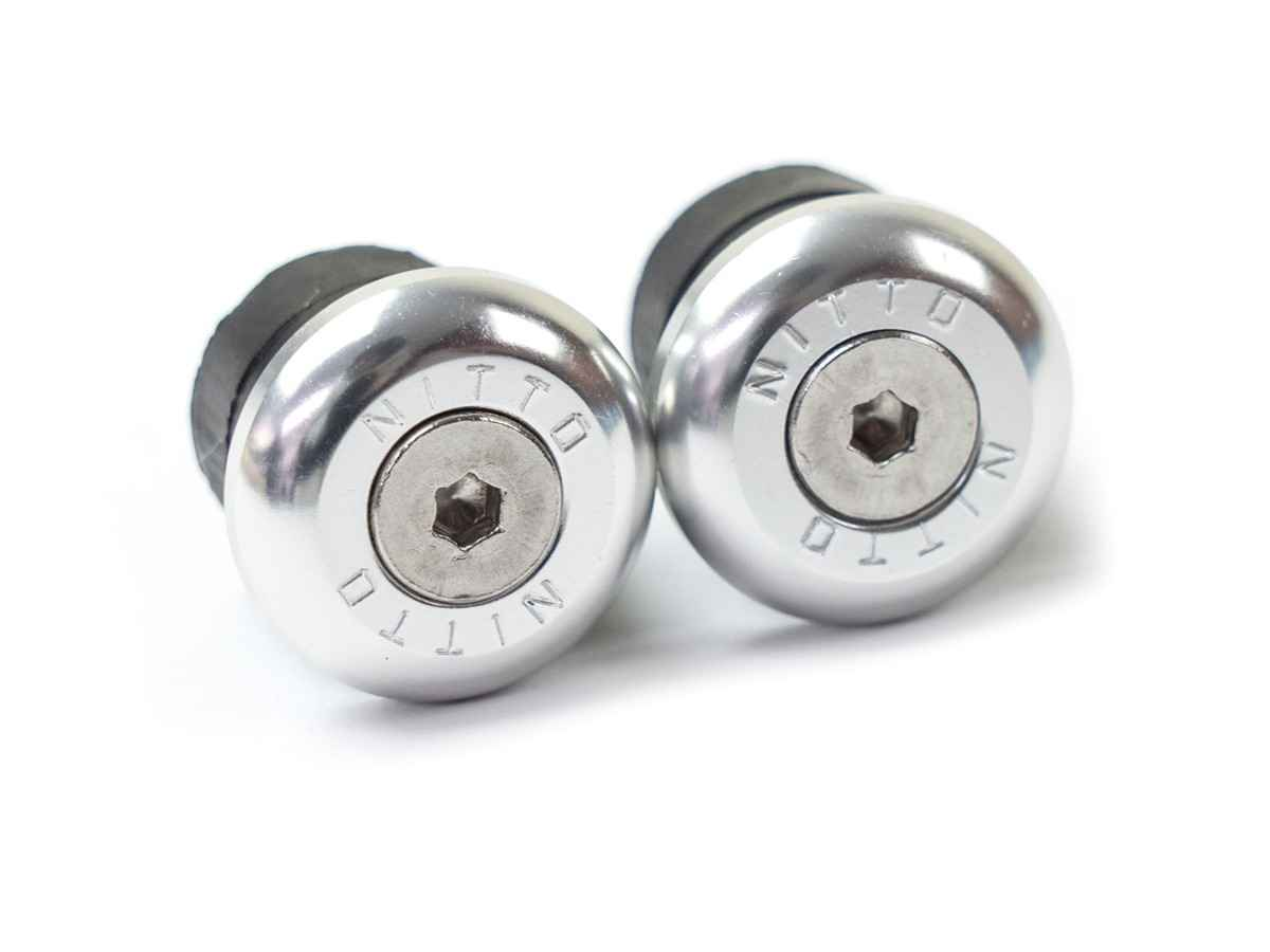 Nitto Bar Ends — Silver 22Mm