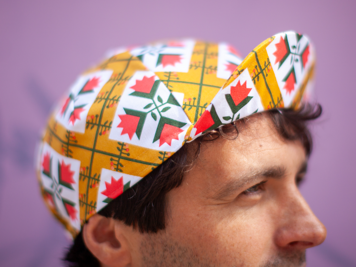 RON'S BIKES LARON'S TULIPS AND HOLLY CAP - BARN QUILT