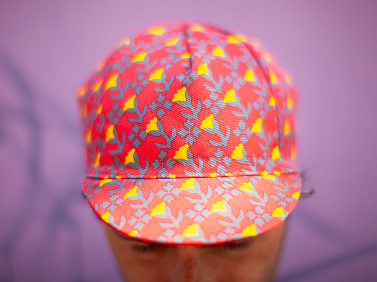 RON'S BIKES LARON'S TULIPS AND HOLLY CAP - RACE RED