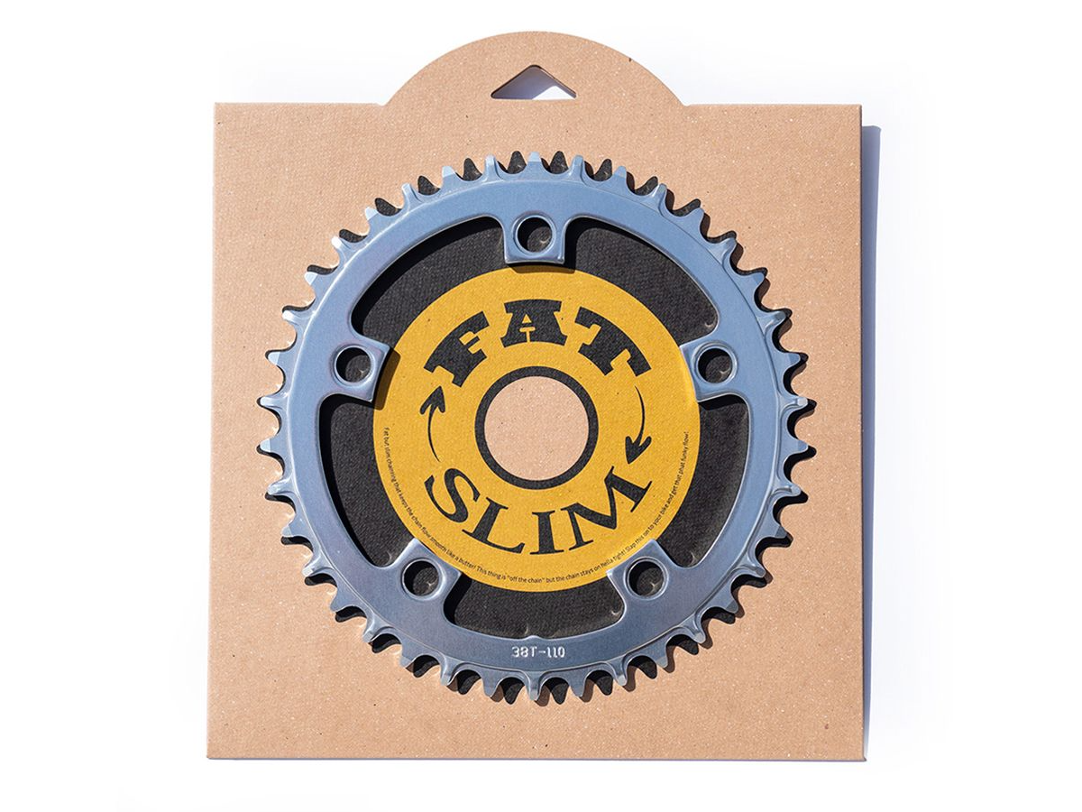 Blue Lug Fat Slim Chainring — Silver